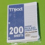 (image for) Mead Notebook Filler Paper