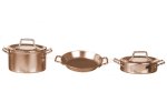 (image for) Pots - Pans - Lids - Copper - 5pc