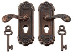 (image for) Lock & Keys Set - Dark Brass - 4pc