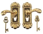 (image for) Lock & Keys Set - Brass - 4pc