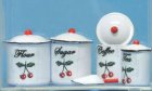 (image for) 4pc Cherry Canister Set w/ Scoop