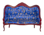 (image for) Blue Floral Victorian Sofa