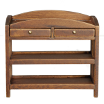 (image for) Walnut Slatted Changing Table