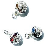 (image for) Round Faceted Gemstone Ornaments Set 3pc