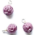 (image for) Purple Rose Ornaments Set 3pc