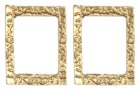 (image for) Small Rectangle Picture Frame Gold 2pc