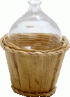 (image for) Glass Demijohn in Basket Clear