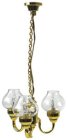 (image for) 3 Arm Chandelier Clear Globes 12v