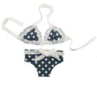 (image for) Bikini Navy Blue w/ White Polka Dots