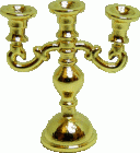 (image for) 3 Arm Gold Candelabra