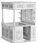 (image for) Square Victorian Bar w/ Hood - Walnut