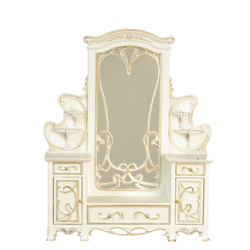 (image for) Art Nouveau Dressing Table In White