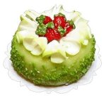 (image for) Lime Cake w/ White Chocolate Curls & Berries