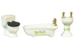 (image for) 1/2in Scale Bathroom Set - 3pc