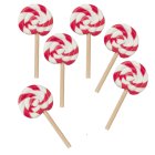 (image for) Lollipop - Red & White 6pc