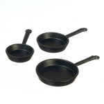 (image for) Black Frying Pans 3pc