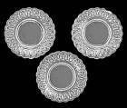 (image for) Lace Edged Plates Crystal Clear 3pc