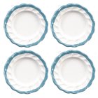 (image for) Victorian Plates White & Blue 4pc