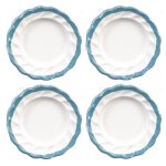 (image for) Victorian Plates White & Blue 4pc