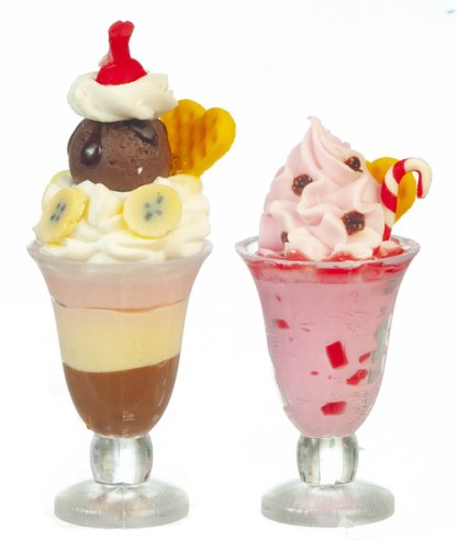 (image for) Ice Cream Sundaes - Chocolate Cream & Raspberry - 2pc