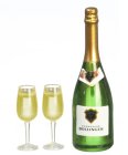 (image for) Champagne Bottle w/ 2 Filled Glasses