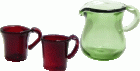 (image for) Christmas Cup & Pitcher Set - Red/ Green - 3pc