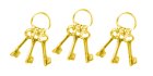 (image for) Keys on Keyring Gold 3pc