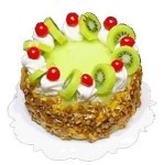 (image for) Green Iced Cake w/ Kiwi & Cherry