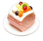 (image for) Raspberry Cream Roll Cake Style 1