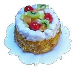 (image for) 1/2in Scale Fruit Cream Topped Cake