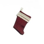 (image for) Stocking Burgundy w/ White Lace