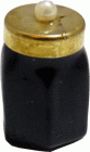 (image for) Black Glass Jar w/ Gold Lid