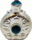 (image for) Jeweled Perfume Bottle Turquoise & Silver