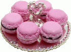 (image for) Macarons on Silver Tray - Pink