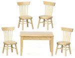 (image for) Oak Table & 4 Chairs