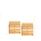 (image for) 3 Drawer Nightstand - Oak - 2pc