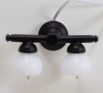 (image for) 12v Double Black Wall Sconce