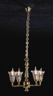 (image for) Four Arm Clear Tulip Chandelier