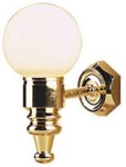 (image for) White Globe Wall Sconce 12v