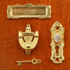 (image for) Door Hardware 4pc Set - Gold