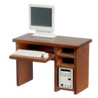 (image for) Computer Desk 5pc Set - Walnut