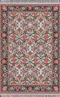 (image for) Turkish Rectangular Area Rug - Red Green & Black Floral