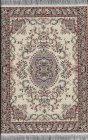 (image for) Turkish Rectangular Area Rug - Cream & Mauve Floral