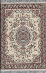 (image for) Turkish Rectangular Area Rug - Cream & Mauve Floral