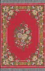 (image for) Turkish Rectangular Area Rug - Bright Red Floral