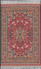 (image for) Turkish Large Throw Rug - Red & Orange Floral