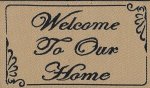 (image for) Woven Welcome Mat - Welcome to Our Home - Brown