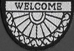 (image for) Woven Welcome Mat - White Wagon Wheel