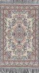 (image for) Turkish Rectangular Throw Rug - Tan Floral