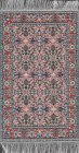 (image for) Turkish Rectangular Throw Rug - Brick Red Floral